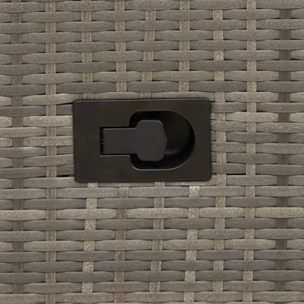 Καναπές Κήπου Ανακλινόμενος Διθέσιος με Τραπέζι Γκρι Συνθ Ρατάν