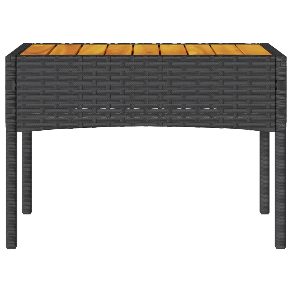 Παγκάκι Κήπου Διθέσιο Μαύρο Συνθετ. Ρατάν με Μαξιλάρια/Τραπέζι