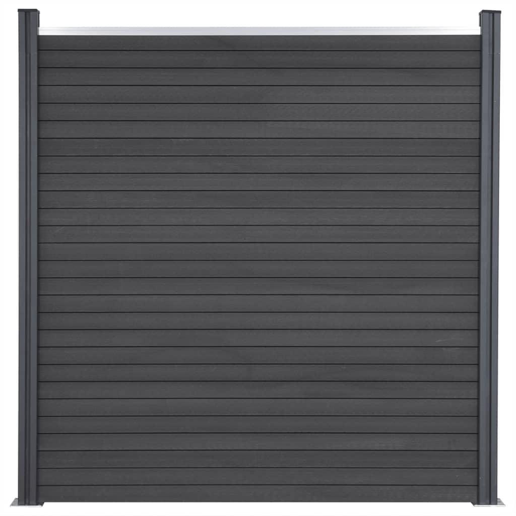Σετ Πάνελ Περίφραξης Γκρι 526 x 186 εκ. από WPC
