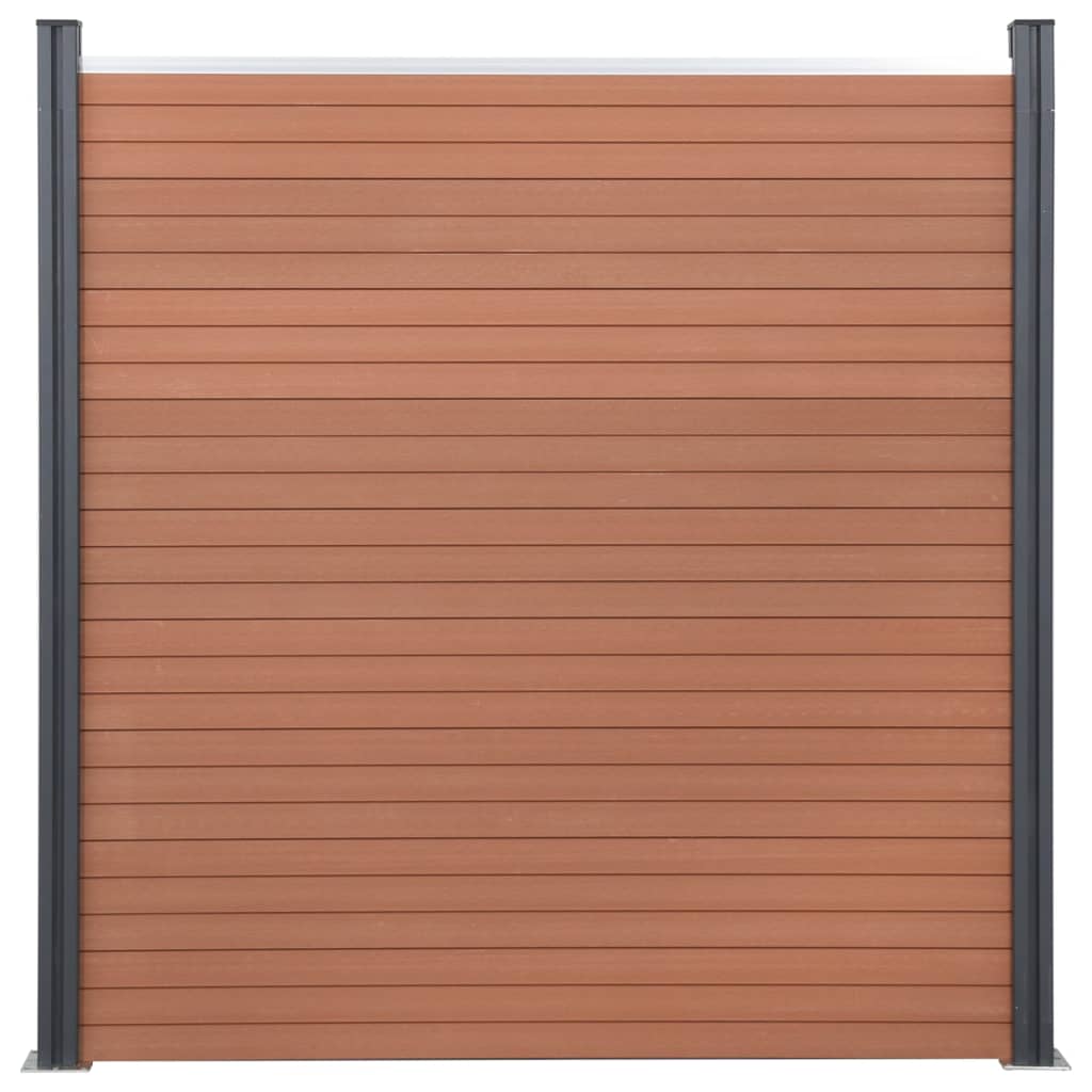 Σετ Πάνελ Περίφραξης Καφέ 872x186 εκ. από WPC - Pakobazaar