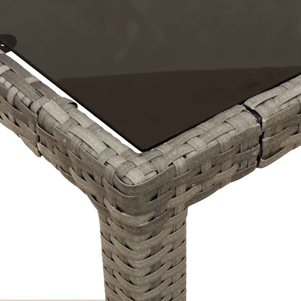 Σετ Τραπεζαρίας Κήπου 3 τεμ. Γκρι Συνθ. Ρατάν με Μαξιλάρια