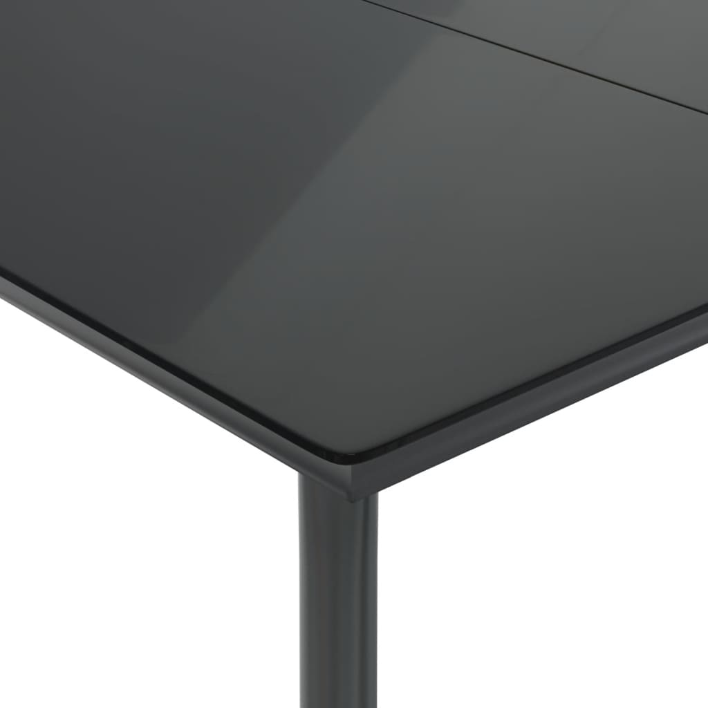 Σετ Τραπεζαρίας Κήπου 5 Τεμαχίων Μαύρο Συνθ. Ρατάν με Μαξιλάρια