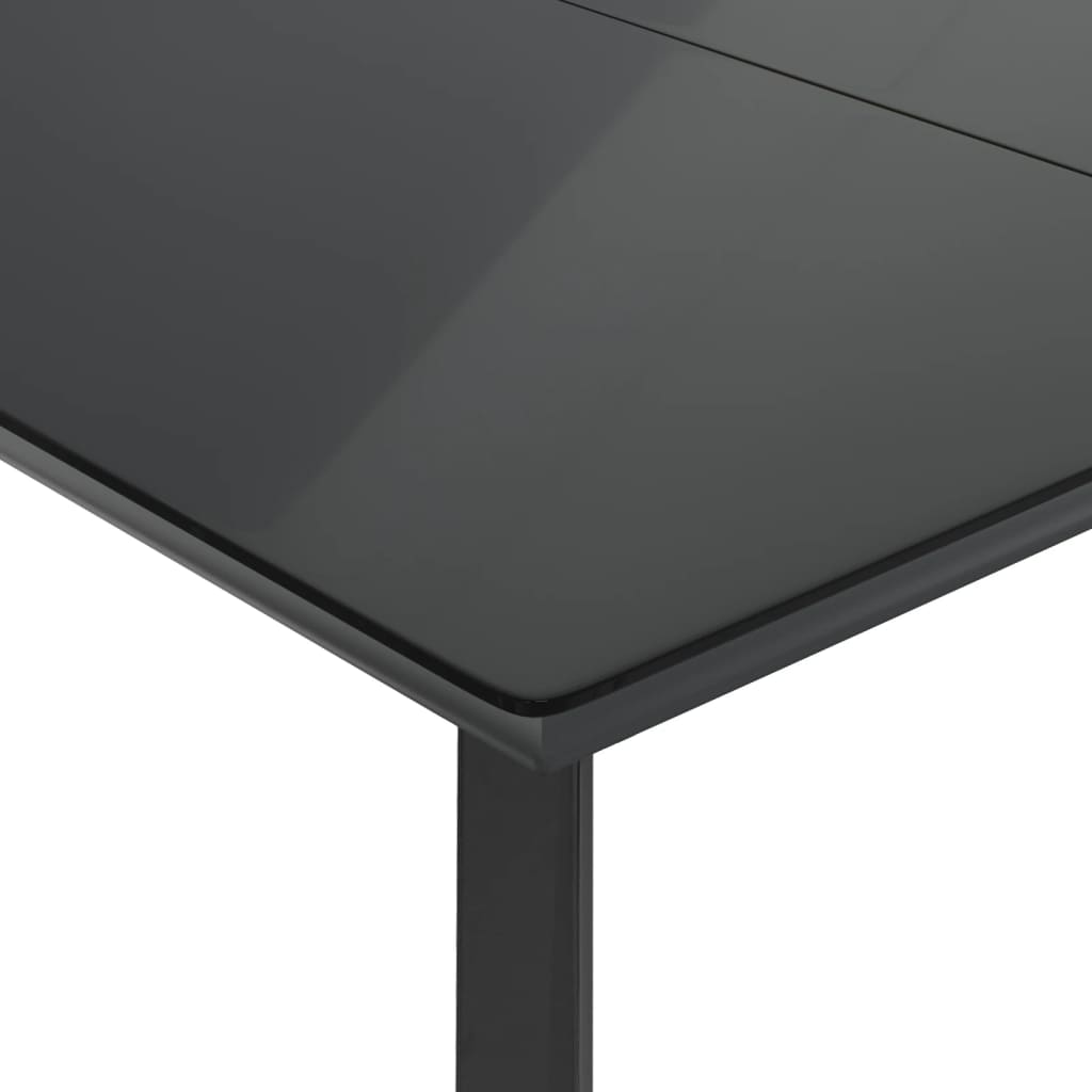 Σετ Τραπεζαρίας Κήπου 3 τεμ. Μαύρο Συνθετικό Ρατάν με Μαξιλάρια