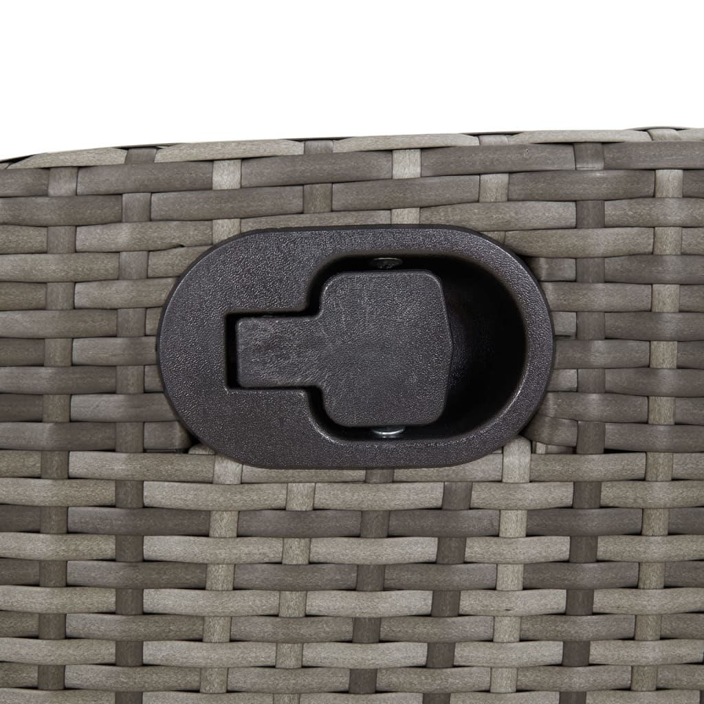 Σετ Τραπεζαρίας Κήπου 7 τεμ. Γκρι Συνθ. Ρατάν με Μαξιλάρια