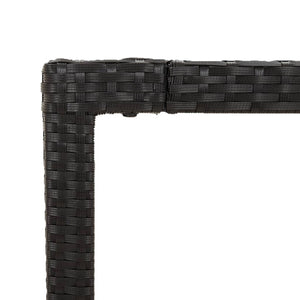 Σετ Επίπλων Bistro 3 τεμ. Μαύρο Συνθετ. Ρατάν με Μαξιλάρια