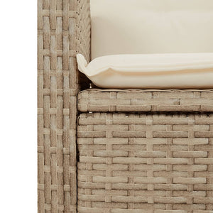 Σετ Τραπεζαρίας Κήπου 9 τεμ. Μπεζ Συνθετικό Ρατάν με Μαξιλάρια