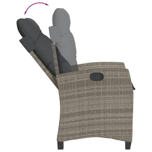 Σετ Τραπεζαρίας Κήπου 7 τεμ. Γκρι Συνθ. Ρατάν με Μαξιλάρια