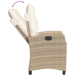 Σετ Τραπεζαρίας Κήπου 7 τεμ. Μπεζ Συνθετικό Ρατάν με Μαξιλάρια