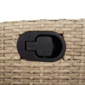 Σετ Τραπεζαρίας Κήπου 5 τεμ. Μικτό Μπεζ Συνθ. Ρατάν & Μαξιλάρια
