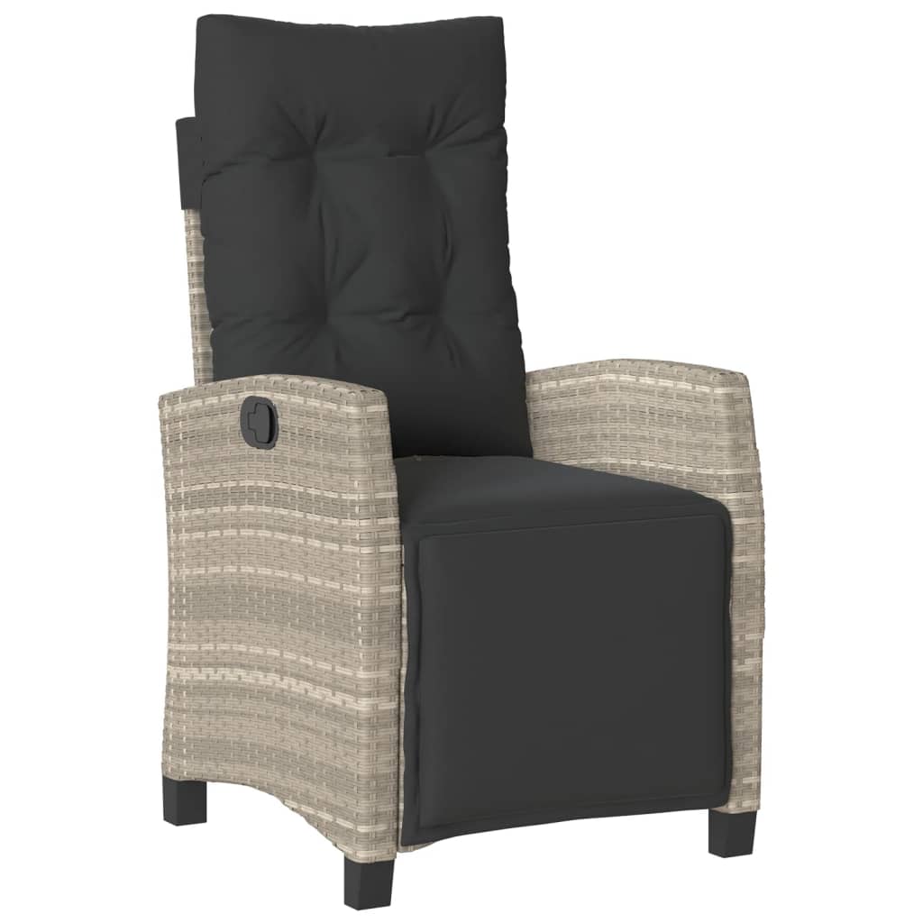 Σετ Τραπεζαρίας Κήπου 7 τεμ. Αν. Γκρι Συνθ. Ρατάν με Μαξιλάρια