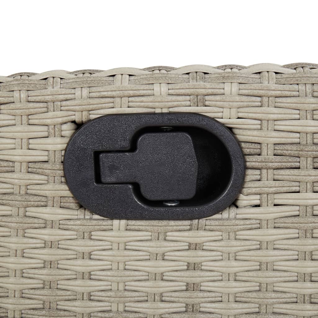 Σετ Τραπεζαρίας Κήπου 7 τεμ. Αν. Γκρι Συνθ. Ρατάν με Μαξιλάρια