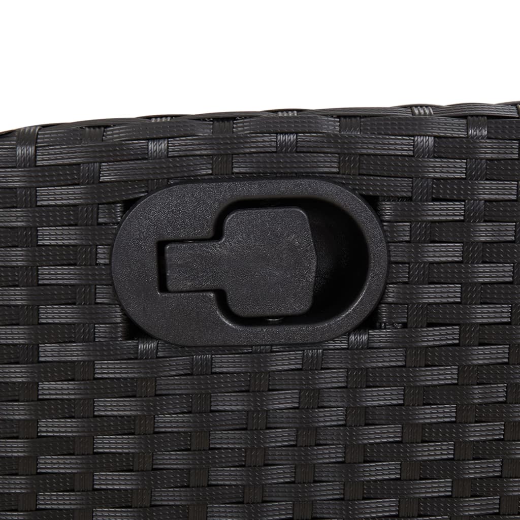 Σετ Τραπεζαρίας Κήπου 5 Τεμαχίων Μαύρο Συνθ. Ρατάν με Μαξιλάρια