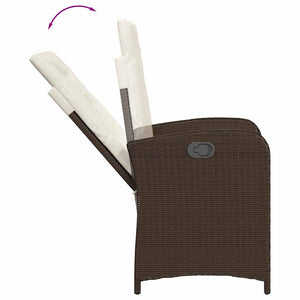 Σετ Τραπεζαρίας Κήπου 9 τεμ. Καφέ Συνθετικό Ρατάν με Μαξιλάρια
