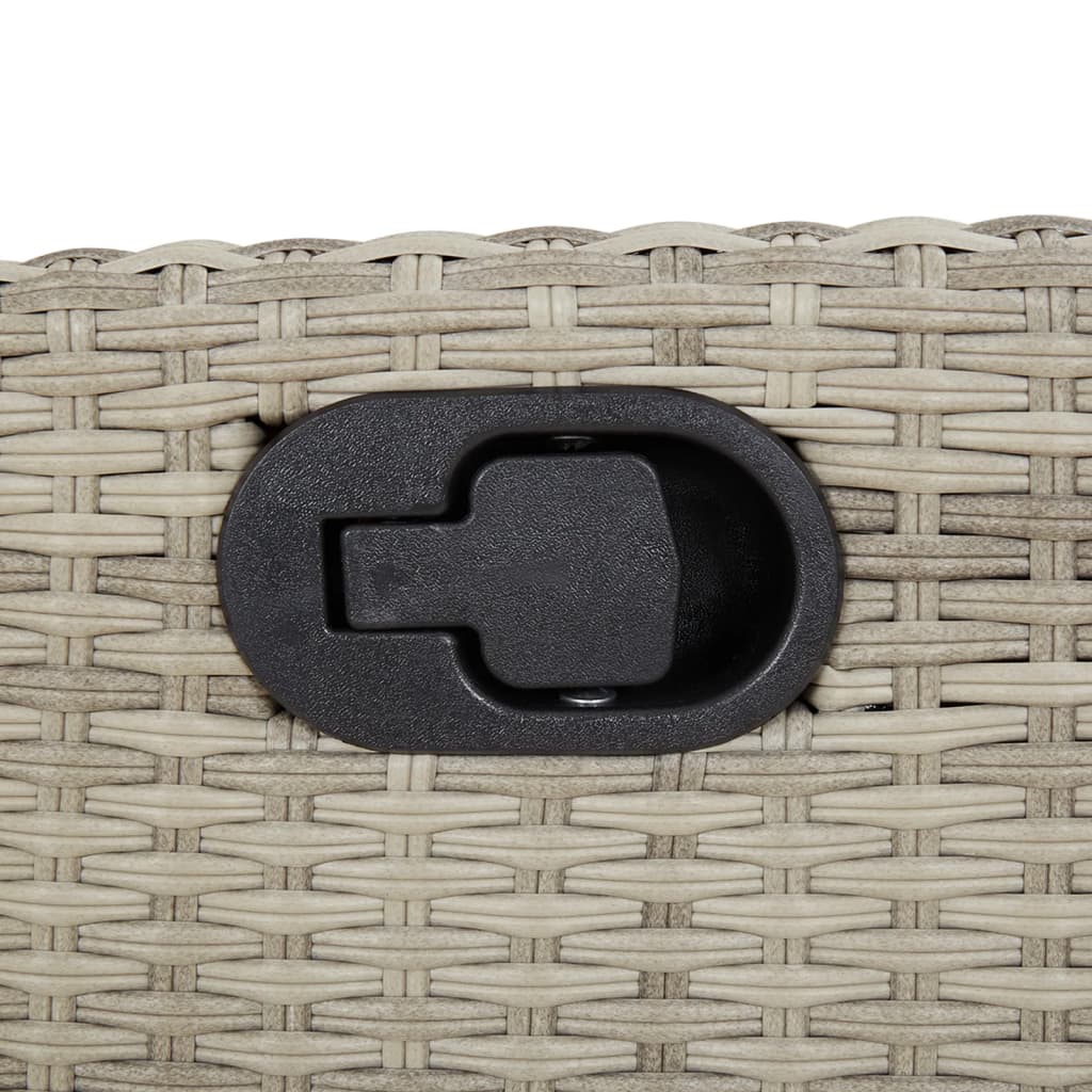 Σετ Τραπεζαρίας Κήπου 3 τεμ. Αν. Γκρι Συνθ. Ρατάν με Μαξιλάρια