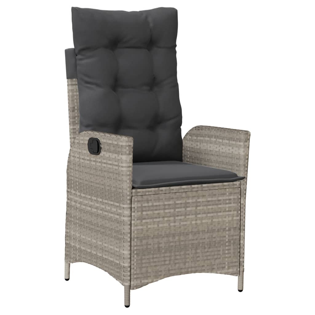 Σετ Τραπεζαρίας Κήπου 7 τεμ. Αν. Γκρι Συνθ. Ρατάν με Μαξιλάρια