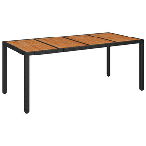Σετ Τραπεζαρίας Κήπου 9 τεμ Μαύρο από Συνθ. Ρατάν με Μαξιλάρια