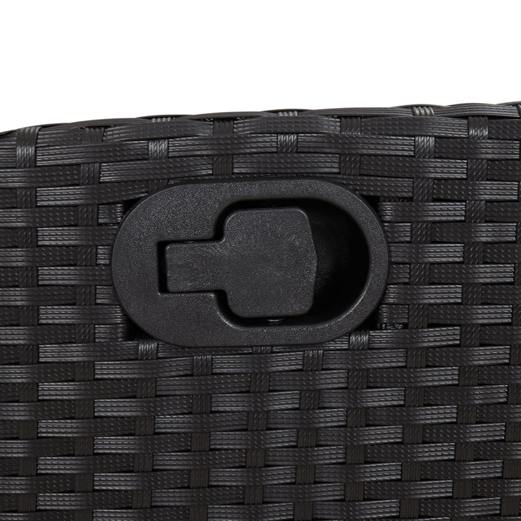 Σετ Τραπεζαρίας Κήπου 5 Τεμαχίων Μαύρο Συνθ. Ρατάν με Μαξιλάρια