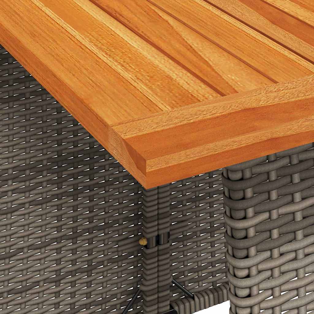 Σετ Καναπέδων Κήπου 6 Τεμαχίων με Μαξιλάρια σε Σχήμα L από Γκρι Συνθετικό Ρατάν - Pakobazaar