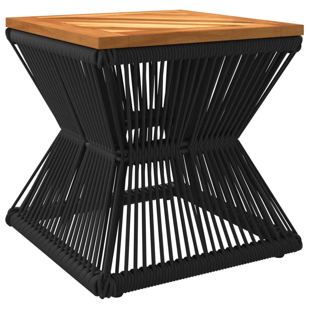 Τραπεζάκι Σαλονιού 38x38x38 εκ. Μασίφ Ακακία/Σιδερένια Βάση
