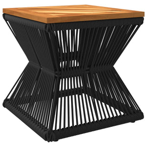 Τραπεζάκι Σαλονιού 38x38x38 εκ. Μασίφ Ακακία/Σιδερένια Βάση