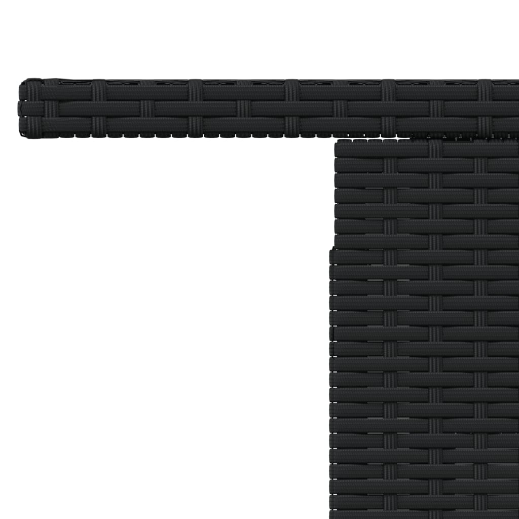 Τραπέζι Κήπου με Γυάλινη Επιφάνεια Μαύρο 100x55x73 εκ. Ρατάν - Pakobazaar