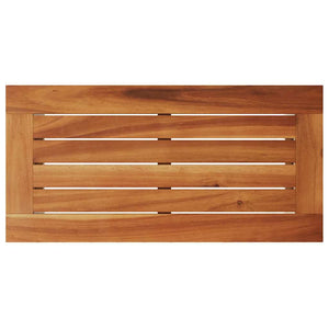 Τραπέζι Κήπου με Ξύλινη Επιφάνεια Μπεζ 58x27,5x55εκ Συνθ Ρατάν