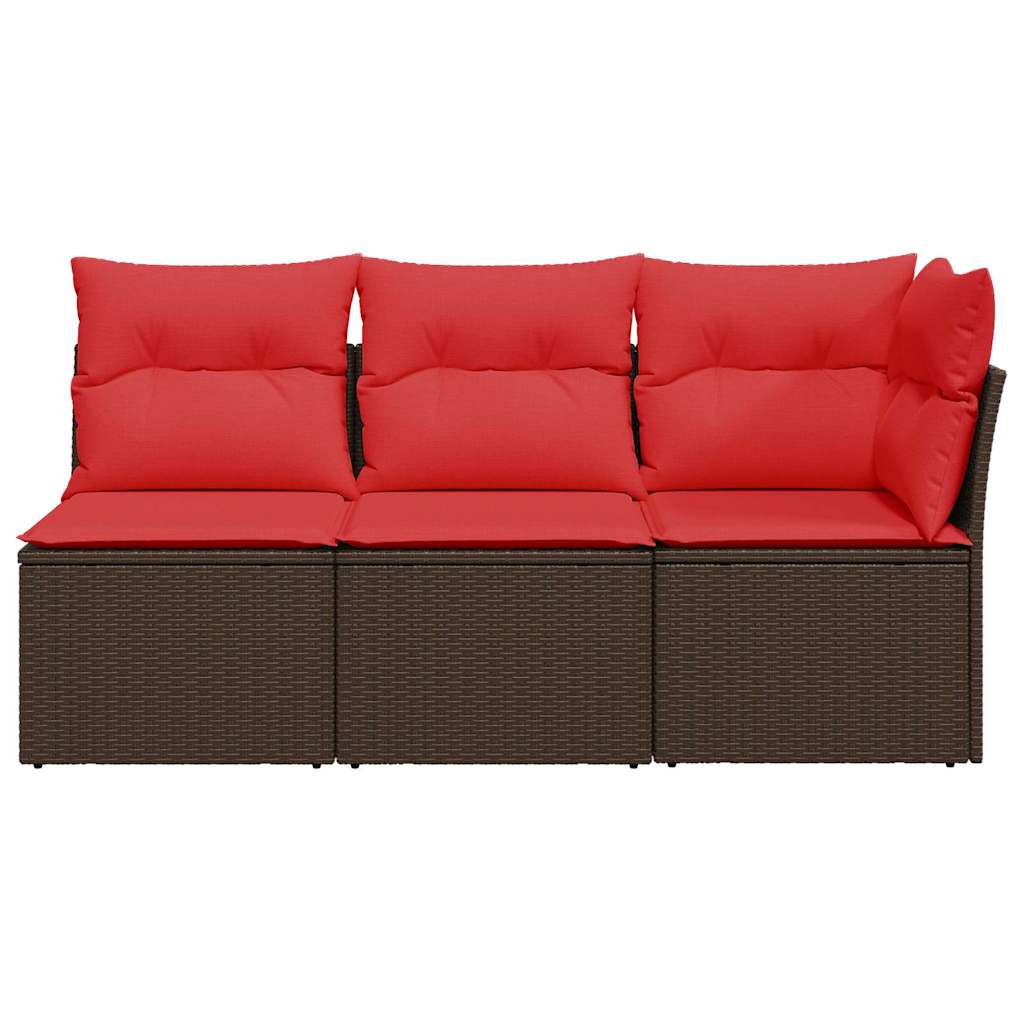 | Καναπές Κήπου | με μαξιλάρι Καφέ 172 x 62 x 69 εκ. Πολυ ράταν