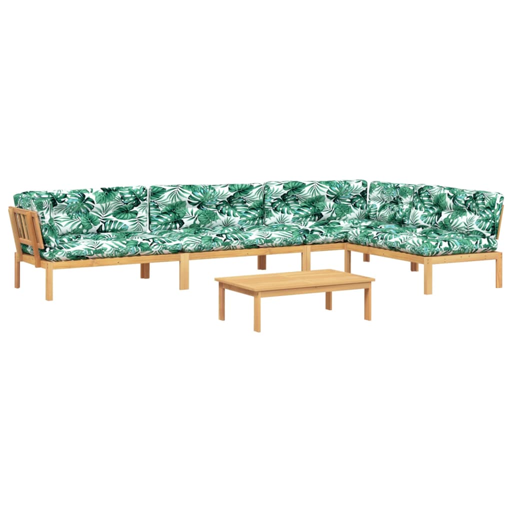 Σαλόνι Κήπου Παλέτας 5 Τεμ. από Μασίφ Ξύλο Ακακίας με Μαξιλάρια