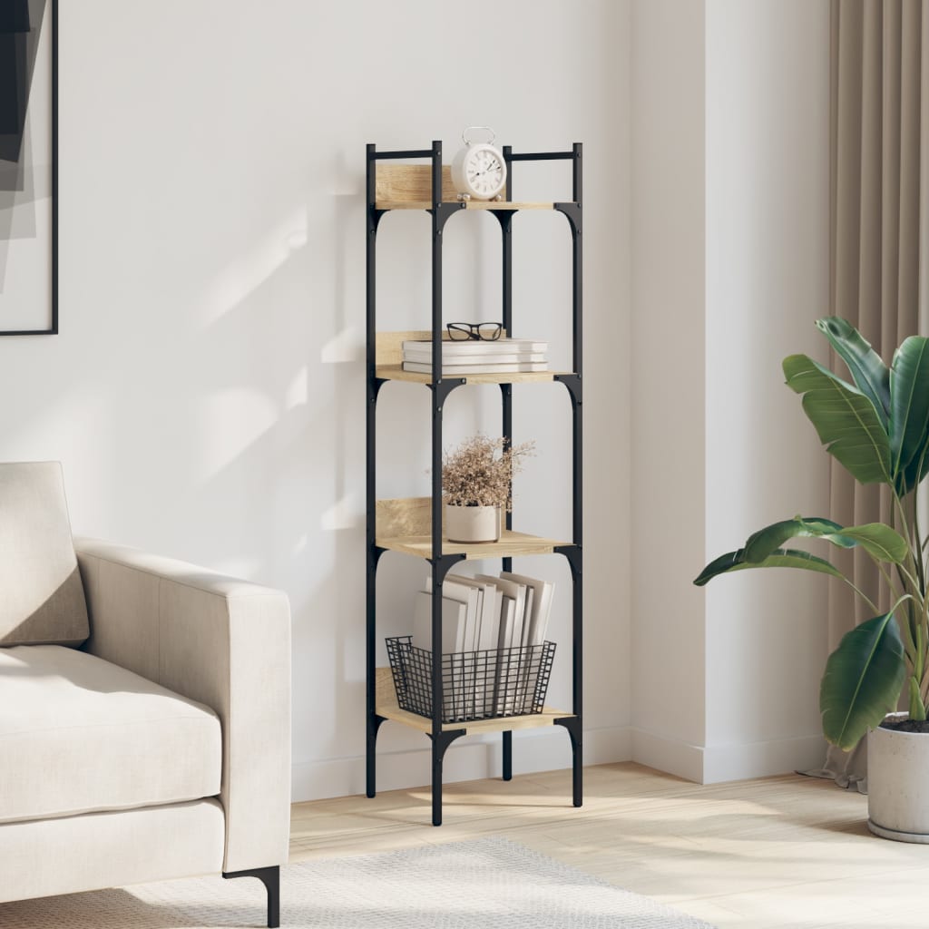 Βιβλιοθήκη 4 Επιπέδων Sonoma Δρυς 35x30x138,5 εκ. Επεξεργ. Ξύλο