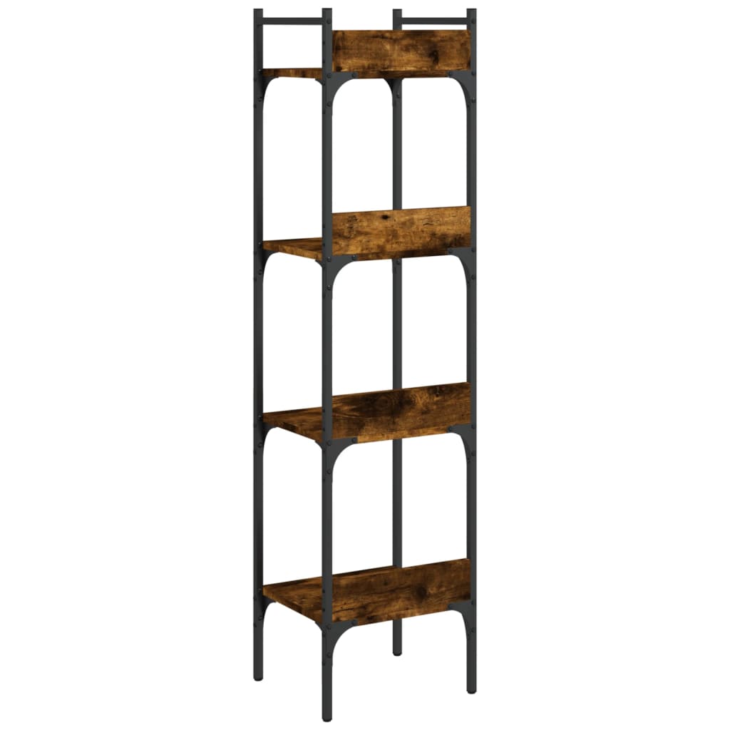 Βιβλιοθήκη 4 Επιπέδων Καπν. Δρυς 35x30x138,5 εκ. Επεξεργ. Ξύλο