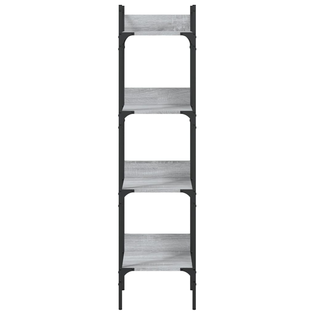 Βιβλιοθήκη 4 Επιπέδων Γκρι Sonoma 35x30x138,5 εκ. Επεξεργ. Ξύλο