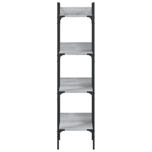 Βιβλιοθήκη 4 Επιπέδων Γκρι Sonoma 35x30x138,5 εκ. Επεξεργ. Ξύλο