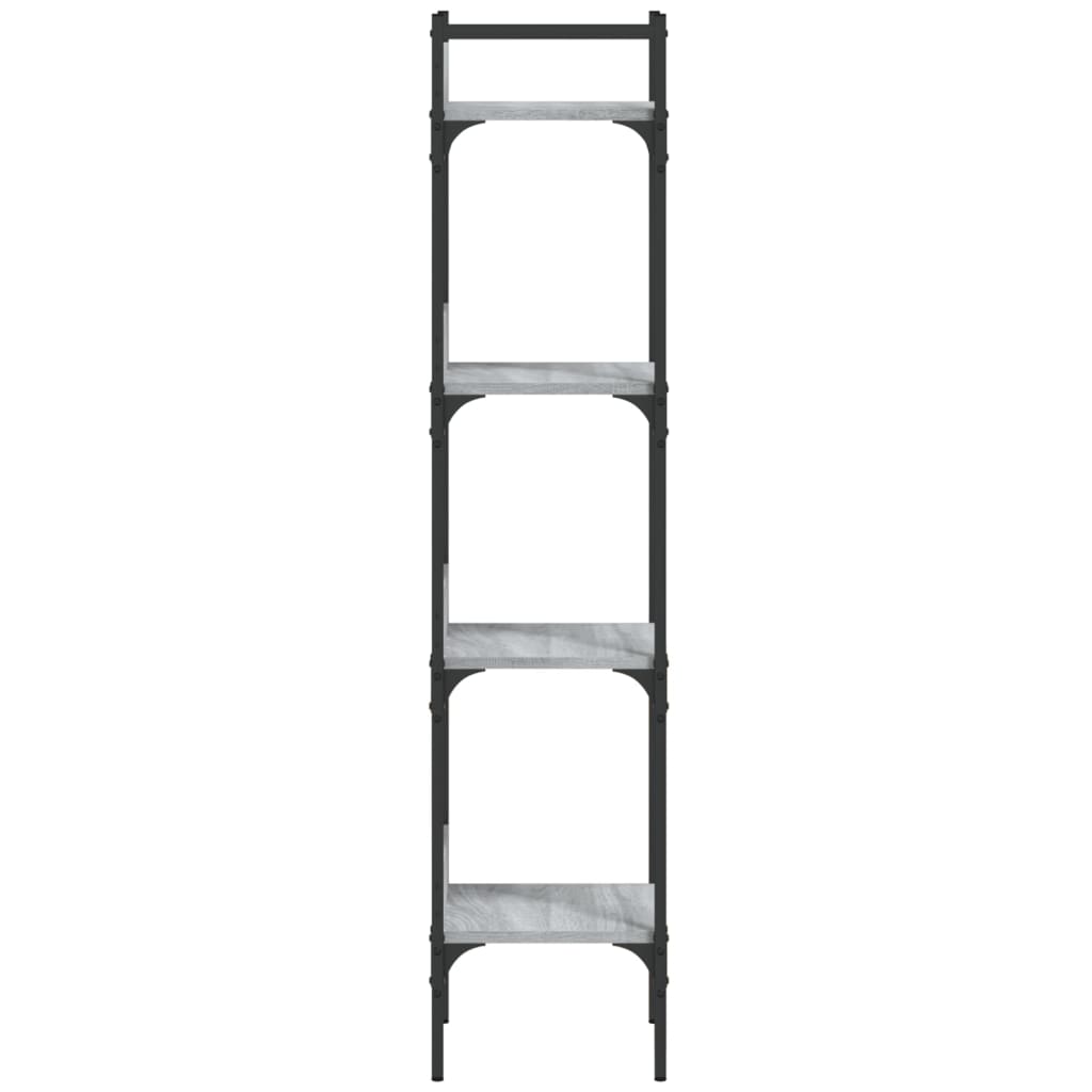 Βιβλιοθήκη 4 Επιπέδων Γκρι Sonoma 35x30x138,5 εκ. Επεξεργ. Ξύλο