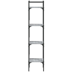 Βιβλιοθήκη 4 Επιπέδων Γκρι Sonoma 35x30x138,5 εκ. Επεξεργ. Ξύλο