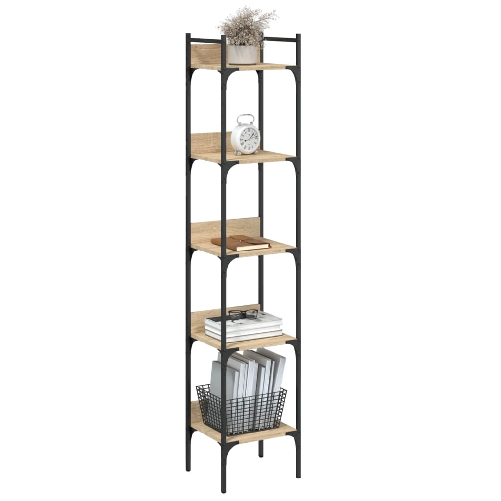 Βιβλιοθήκη 5 Επιπέδων Sonoma Δρυς 35x30x174 εκ. Επεξεργ. Ξύλο