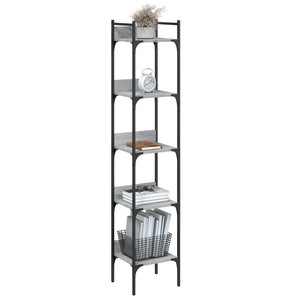 Βιβλιοθήκη 5 Επιπέδων Γκρι Sonoma 35x30x174 εκ. Επεξεργ. Ξύλο - Pakobazaar