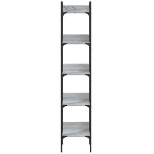 Βιβλιοθήκη 5 Επιπέδων Γκρι Sonoma 35x30x174 εκ. Επεξεργ. Ξύλο - Pakobazaar