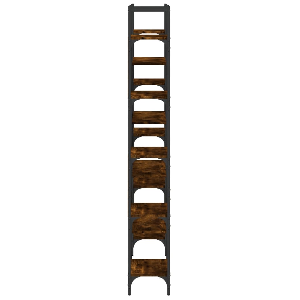 Βιβλιοθήκη Καπνιστή Δρυς 155,5x24x166,5 εκ. Επεξεργασμένο Ξύλο - Pakobazaar