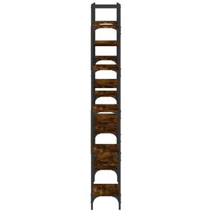 Βιβλιοθήκη Καπνιστή Δρυς 155,5x24x166,5 εκ. Επεξεργασμένο Ξύλο - Pakobazaar