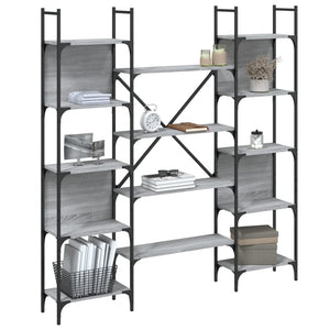 Βιβλιοθήκη Γκρι Sonoma 155,5x24x166,5 εκ. Επεξεργασμένο Ξύλο