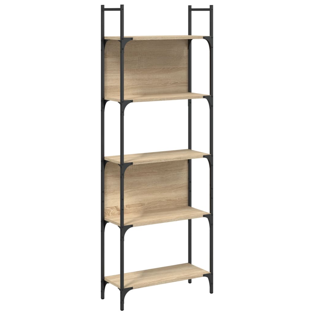Βιβλιοθήκη 5 Επιπέδων Sonoma Δρυς 60,5x24x166,5 εκ. Επεξ. Ξύλο