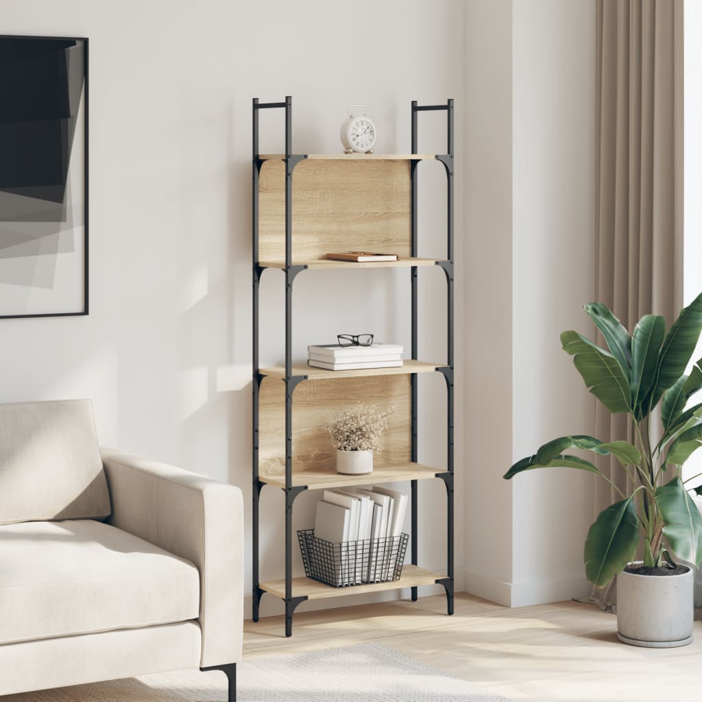 Βιβλιοθήκη 5 Επιπέδων Sonoma Δρυς 60,5x24x166,5 εκ. Επεξ. Ξύλο