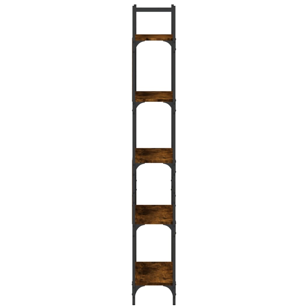 Βιβλιοθήκη 5 Επιπέδων Καπν. Δρυς 60,5x24x166,5εκ. Επεξεργ. Ξύλο