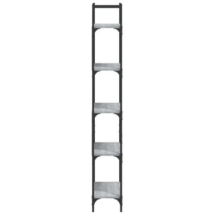 Βιβλιοθήκη 5 Επιπέδων Γκρι Sonoma 60,5x24x166,5 εκ. Επεξ. Ξύλο