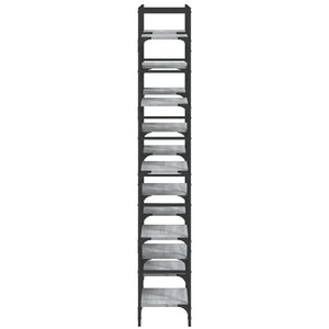 Βιβλιοθήκη Γκρι Sonoma 127,5x28,5x172,5 εκ. Επεξεργασμένο Ξύλο