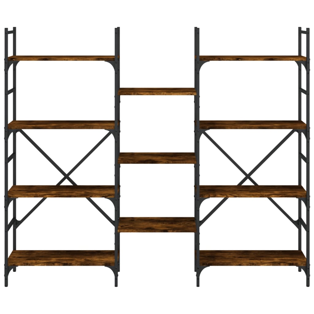 Βιβλιοθήκη Καπνιστή Δρυς 160x28,5x136,5 εκ. Επεξεργασμένο Ξύλο - Pakobazaar