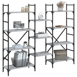 Βιβλιοθήκη Γκρι Sonoma 160x28,5x136,5 εκ. Επεξεργασμένο Ξύλο