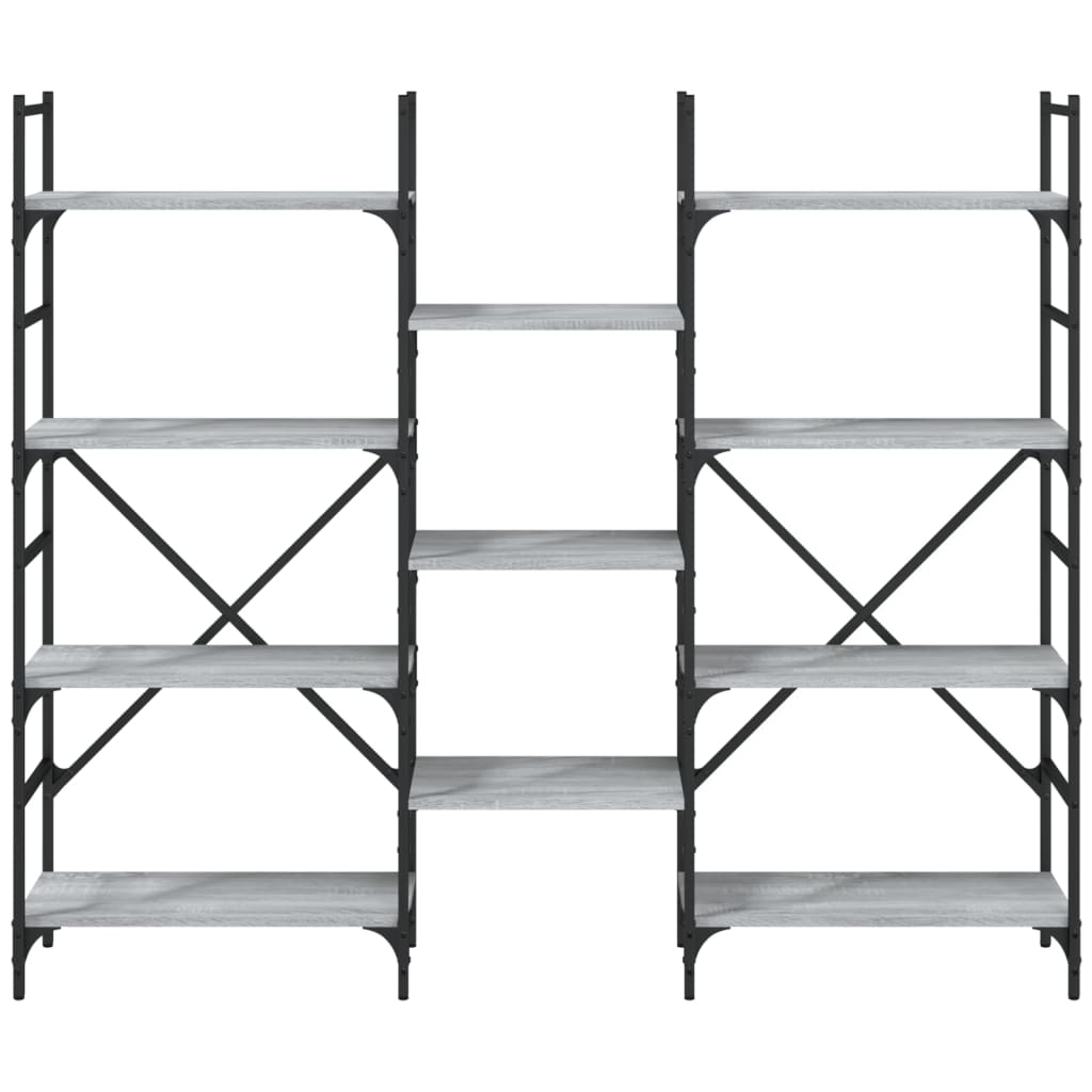 Βιβλιοθήκη Γκρι Sonoma 160x28,5x136,5 εκ. Επεξεργασμένο Ξύλο