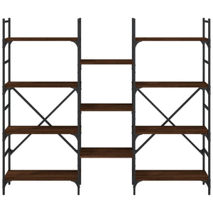 Βιβλιοθήκη Καφέ Δρυς 160x28,5x136,5 εκ. Επεξεργασμένο Ξύλο - Pakobazaar