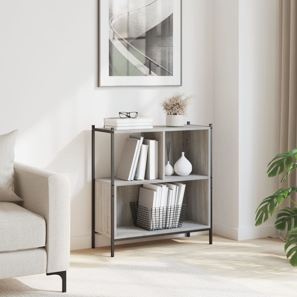 Βιβλιοθήκη Γκρι Sonoma 72 x 28 x 77,5εκ. από Επεξεργασμένο Ξύλο